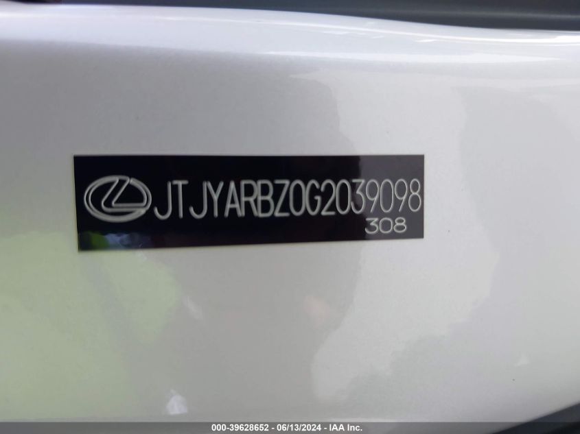 2016 Lexus Nx 200T VIN: JTJYARBZ0G2039098 Lot: 39628652