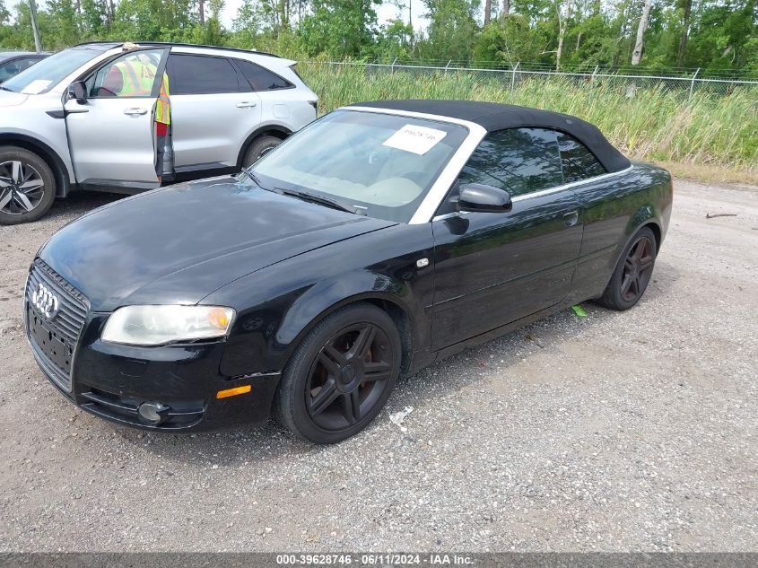 2007 Audi A4 2.0T VIN: WAUAF48H47K029789 Lot: 39628746