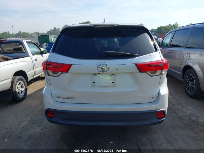 2019 Toyota Highlander Le Plus VIN: 5TDZZRFHXKS347558 Lot: 39628761