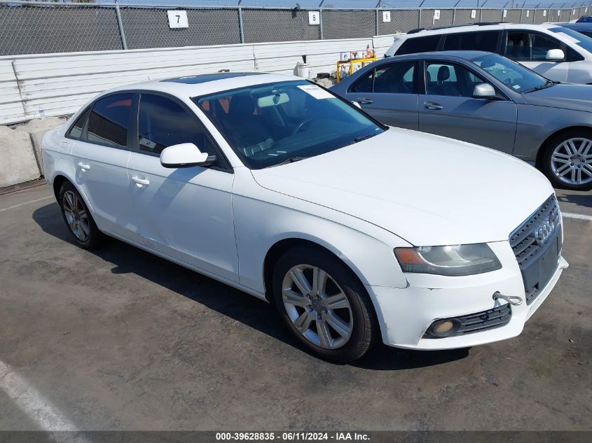 2010 Audi A4 2.0T Premium VIN: WAUAFAFL0AN059691 Lot: 39628835