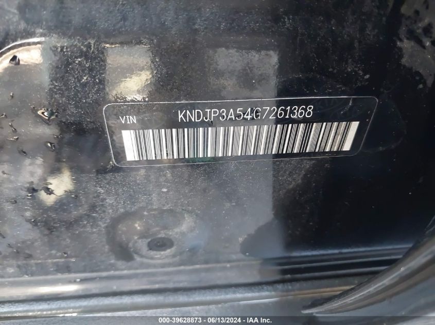 2016 Kia Soul + VIN: KNDJP3A54G7261368 Lot: 39628873