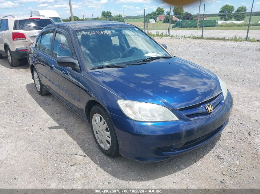 2004 Honda Civic Lx VIN: 2HGES155X4H521689 Lot: 39628878