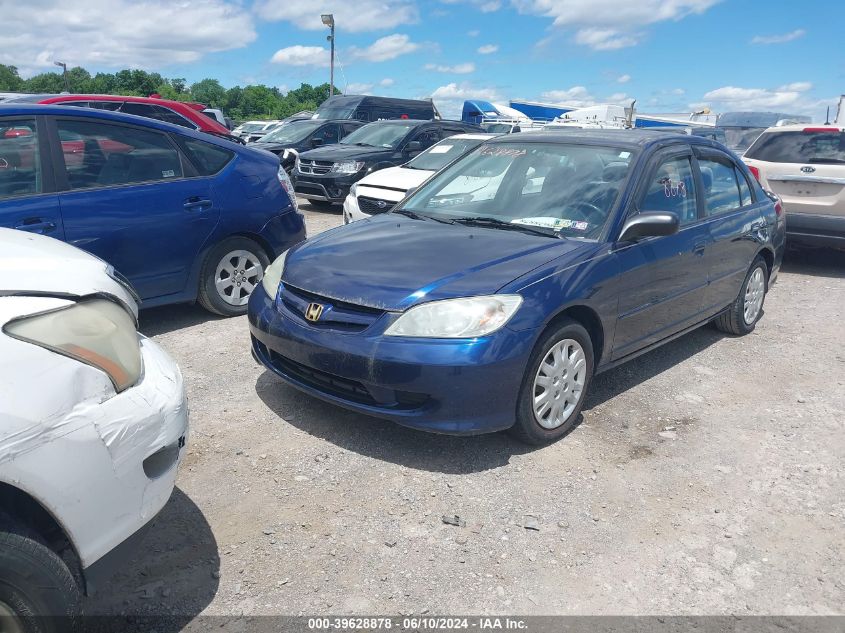 2004 Honda Civic Lx VIN: 2HGES155X4H521689 Lot: 39628878