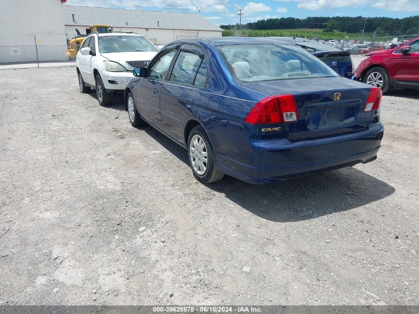 2004 Honda Civic Lx VIN: 2HGES155X4H521689 Lot: 39628878