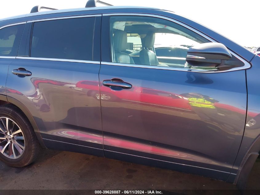 2018 Toyota Highlander Xle VIN: 5TDJZRFH8JS496191 Lot: 39628887
