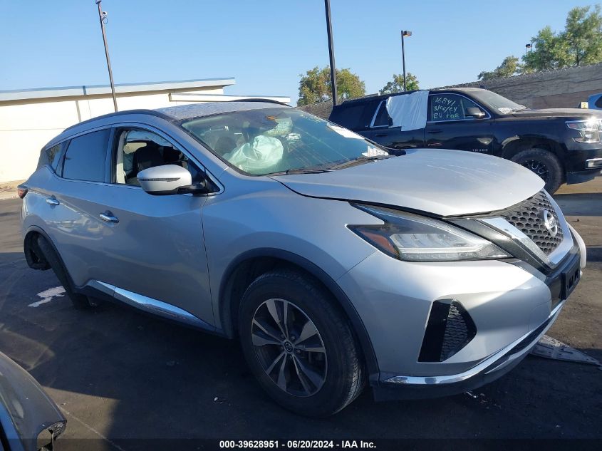 2020 Nissan Murano Sv Fwd VIN: 5N1AZ2BJXLN101822 Lot: 39628951