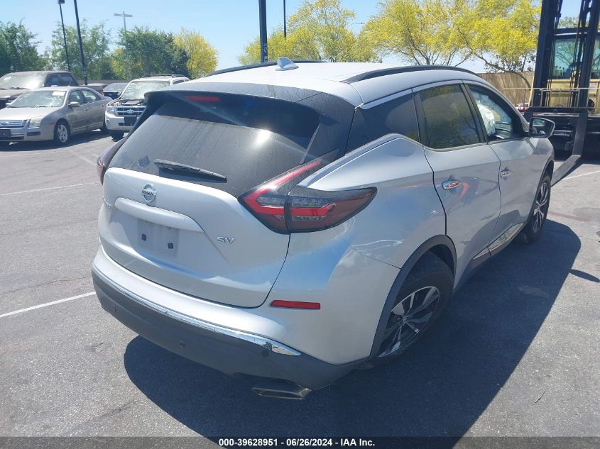 2020 Nissan Murano Sv Fwd VIN: 5N1AZ2BJXLN101822 Lot: 39628951