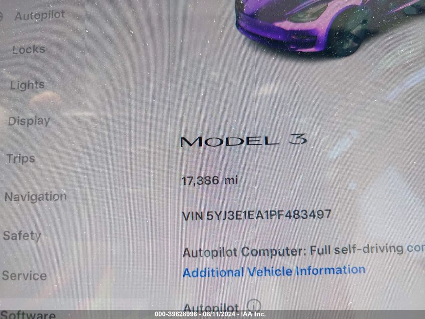 2023 TESLA MODEL 3 REAR-WHEEL DRIVE - 5YJ3E1EA1PF483497