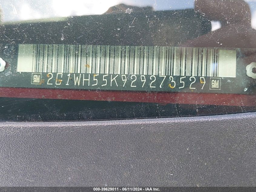 2002 Chevrolet Impala Ls VIN: 2G1WH55K929273529 Lot: 39629011