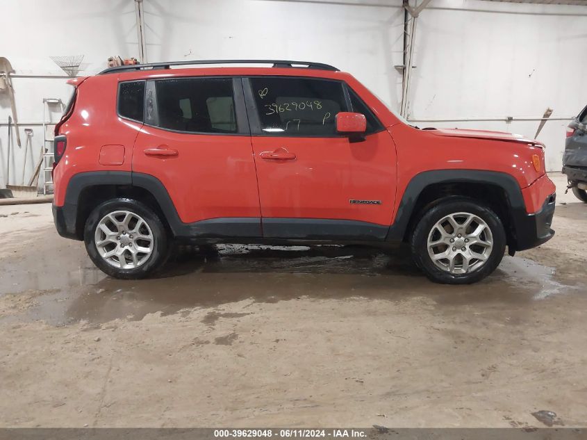 2017 Jeep Renegade Latitude 4X4 VIN: ZACCJBBB7HPG52107 Lot: 39629048