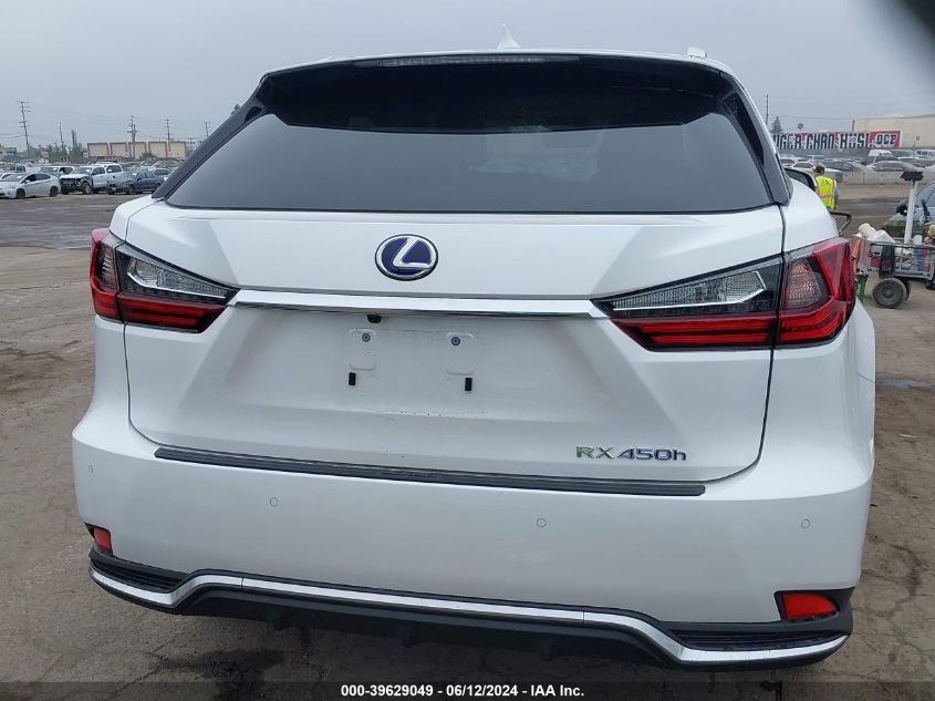 2022 Lexus Rx 450H VIN: 2T2HGMDA0NC078487 Lot: 39629049