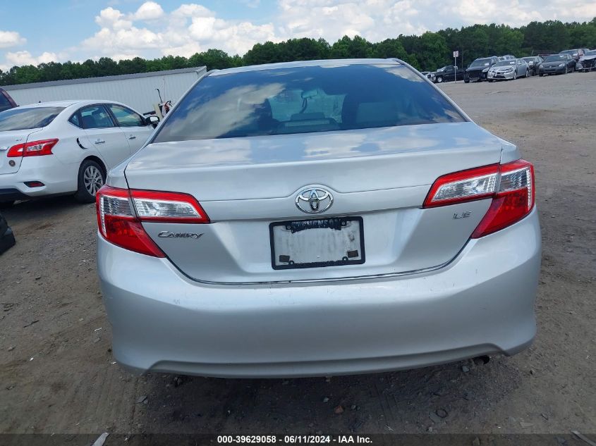 2012 Toyota Camry Le VIN: 4T1BF1FK8CU158228 Lot: 39629058