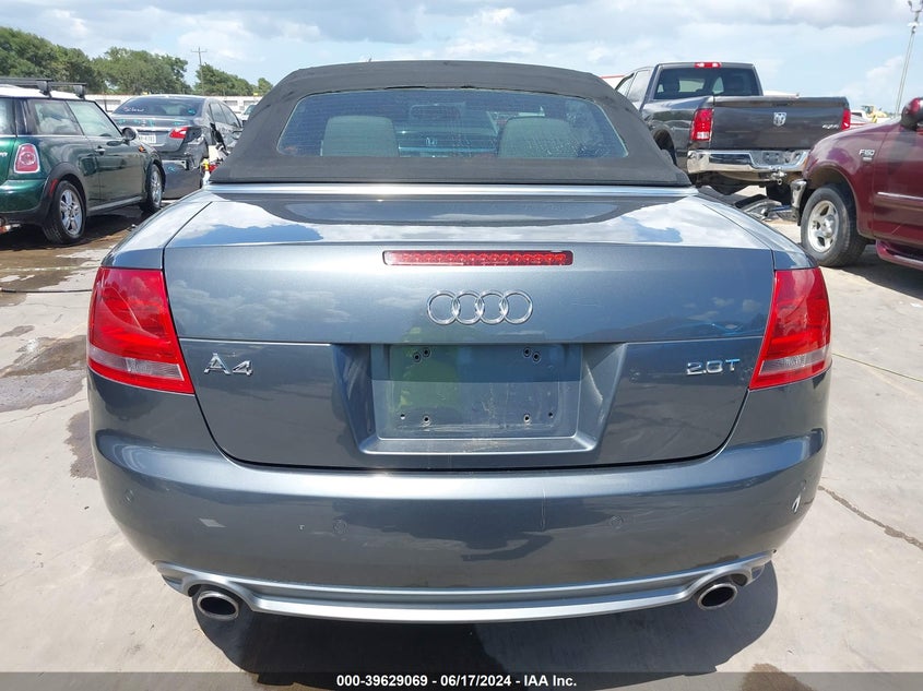 2009 Audi A4 2.0T Special Edition VIN: WAUAF48H79K006574 Lot: 39629069