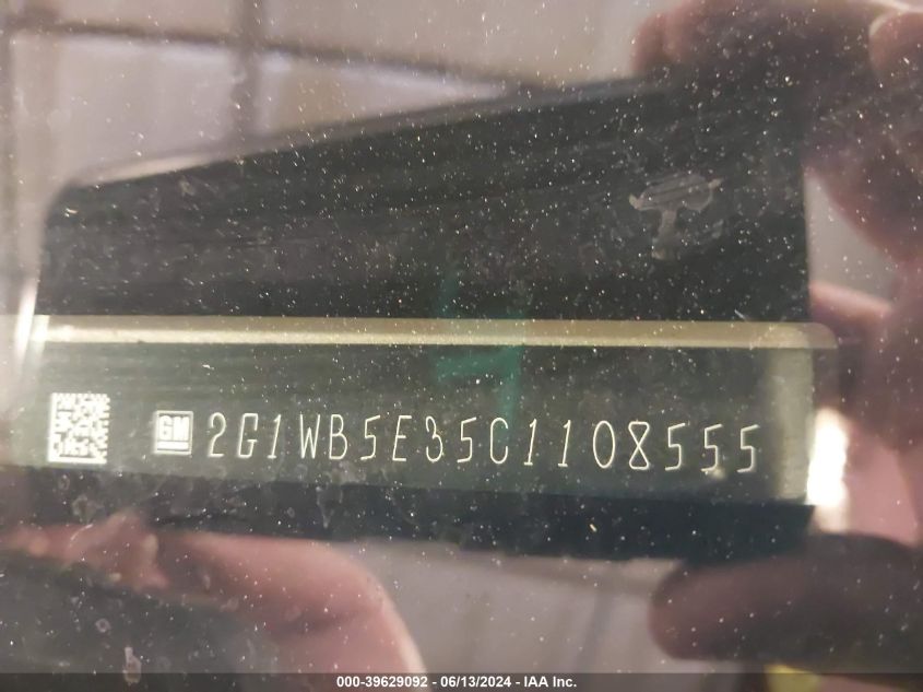 2012 Chevrolet Impala Lt VIN: 2G1WB5E35C1108555 Lot: 39629092