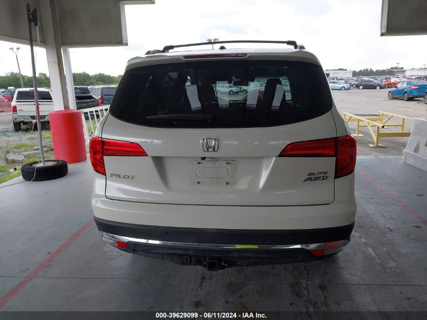 2017 Honda Pilot Elite VIN: 5FNYF6H06HB034921 Lot: 39629099