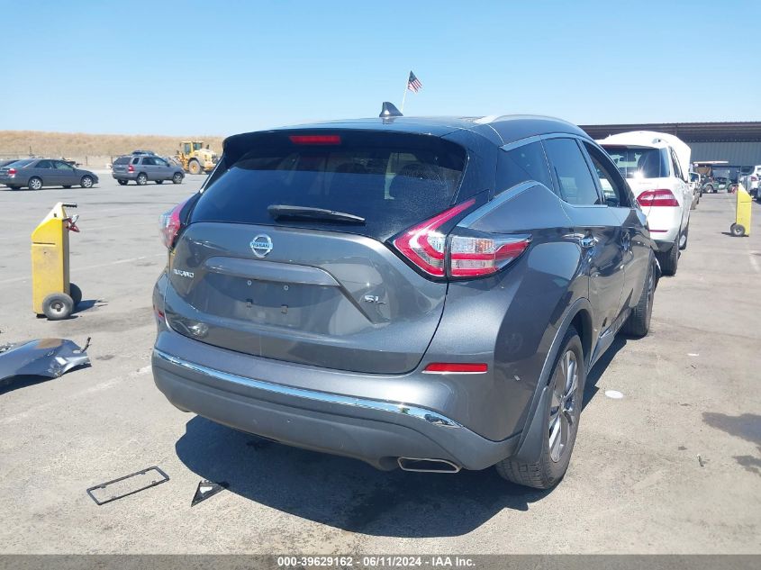 2017 Nissan Murano Sl VIN: 5N1AZ2MG0HN165330 Lot: 39629162