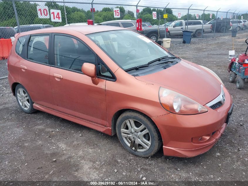 2007 Honda Fit Sport VIN: JHMGD38617S057091 Lot: 39629192