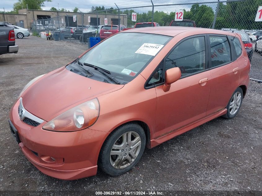 2007 Honda Fit Sport VIN: JHMGD38617S057091 Lot: 39629192