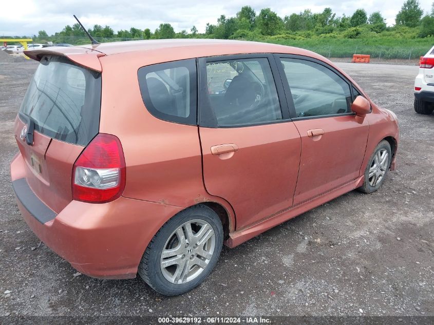 2007 Honda Fit Sport VIN: JHMGD38617S057091 Lot: 39629192