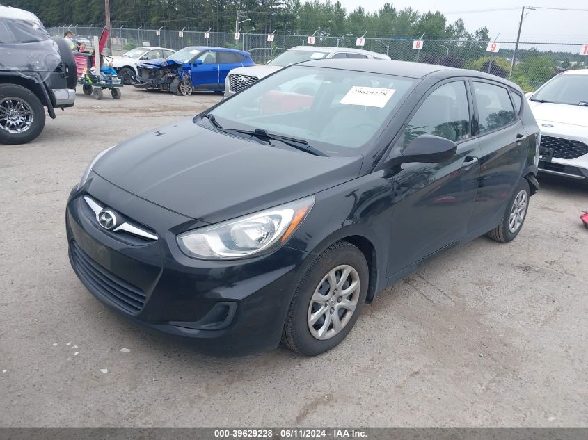 2013 Hyundai Accent Gls/Gs VIN: KMHCT5AE7DU092228 Lot: 39629228