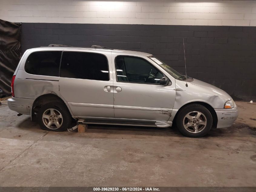 2002 Nissan Quest Se VIN: 4N27N16T82D813918 Lot: 39629230