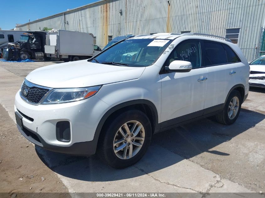 2015 Kia Sorento Lx V6 VIN: 5XYKT4A76FG576715 Lot: 39629421