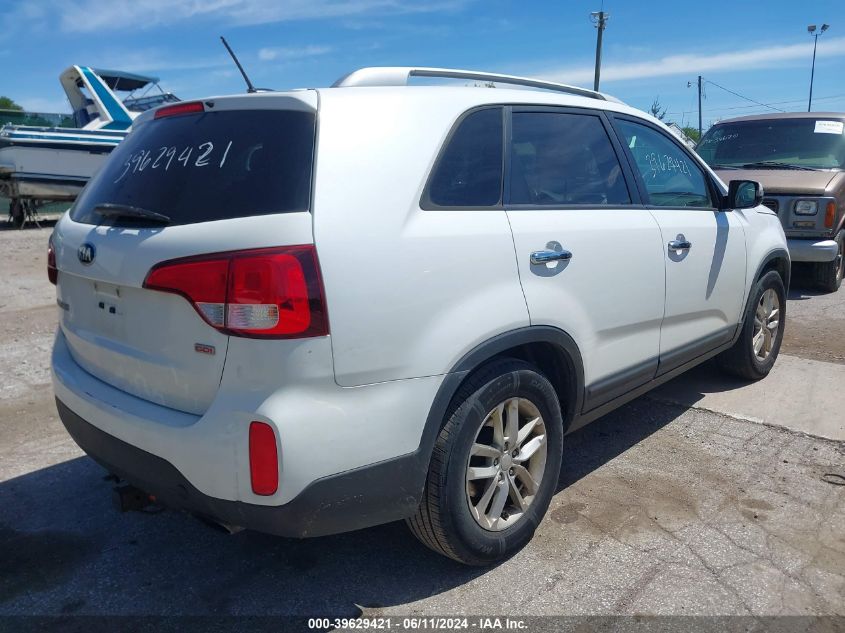 2015 Kia Sorento Lx V6 VIN: 5XYKT4A76FG576715 Lot: 39629421