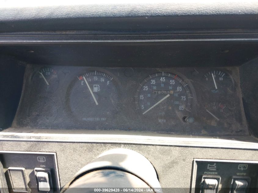 1989 Jeep Cherokee Pioneer VIN: 1J4FJ38L9KL614094 Lot: 39629428