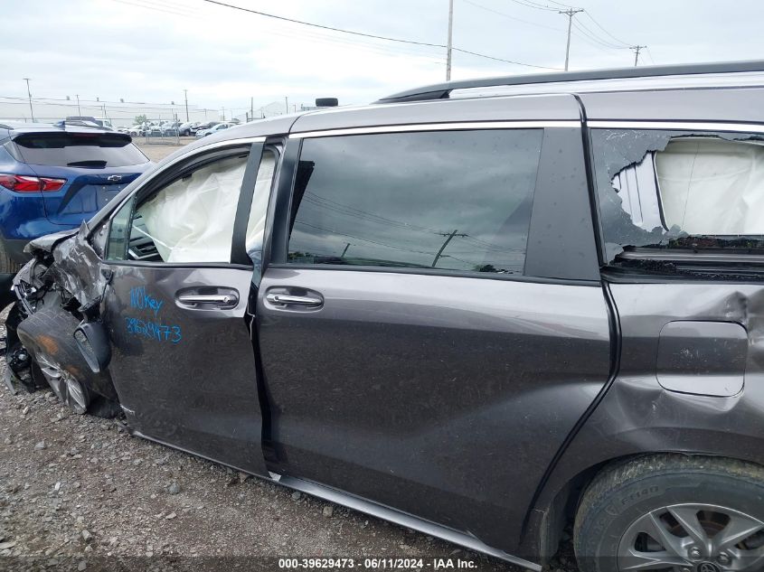 2021 Toyota Sienna Xle VIN: 5TDJSKFC2MS026100 Lot: 39629473