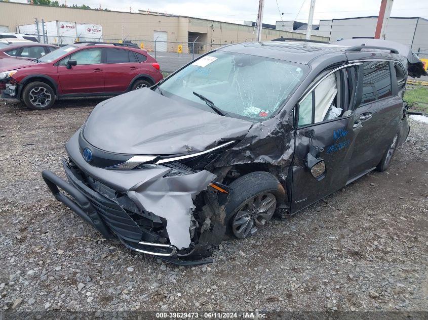 2021 Toyota Sienna Xle VIN: 5TDJSKFC2MS026100 Lot: 39629473