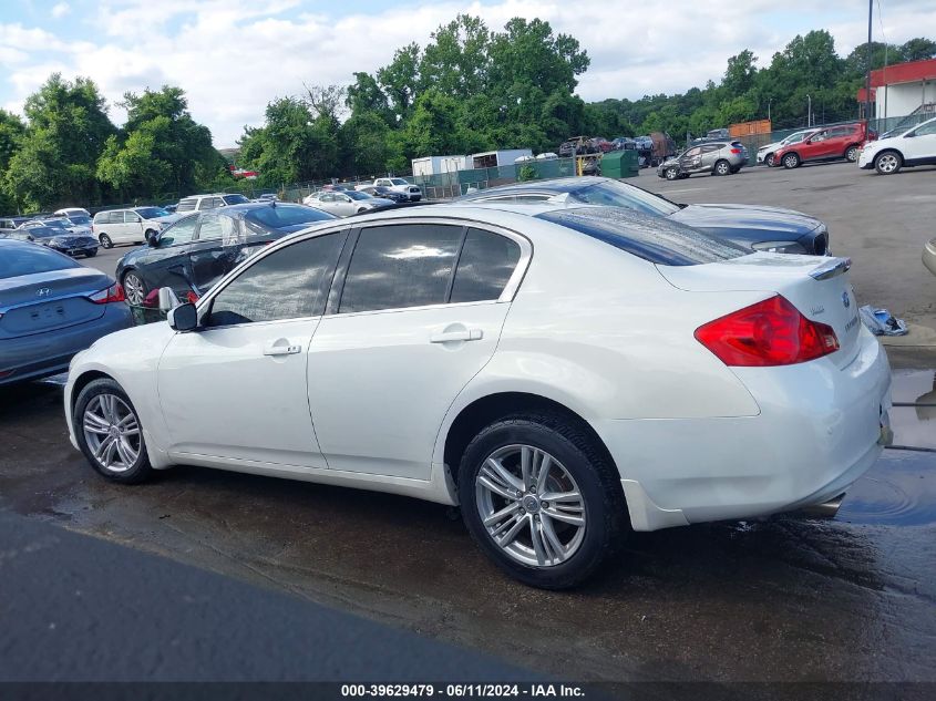 2013 Infiniti G37X VIN: JN1CV6AR6DM355142 Lot: 39629479