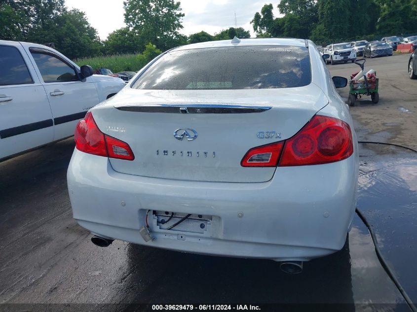 2013 Infiniti G37X VIN: JN1CV6AR6DM355142 Lot: 39629479