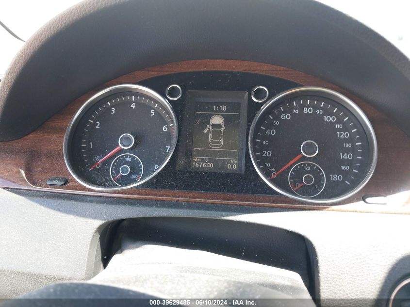 2012 Volkswagen Cc Lux Limited VIN: WVWHP7AN8CE526160 Lot: 39629485