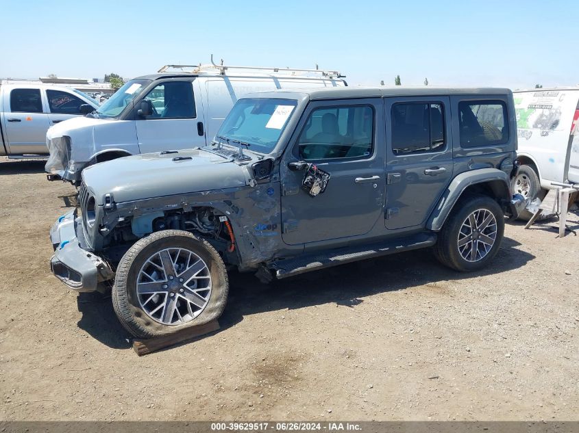 2022 Jeep Wrangler 4Xe Unlimited High Altitude 4X4 VIN: 1C4JJXP66NW187124 Lot: 39629517