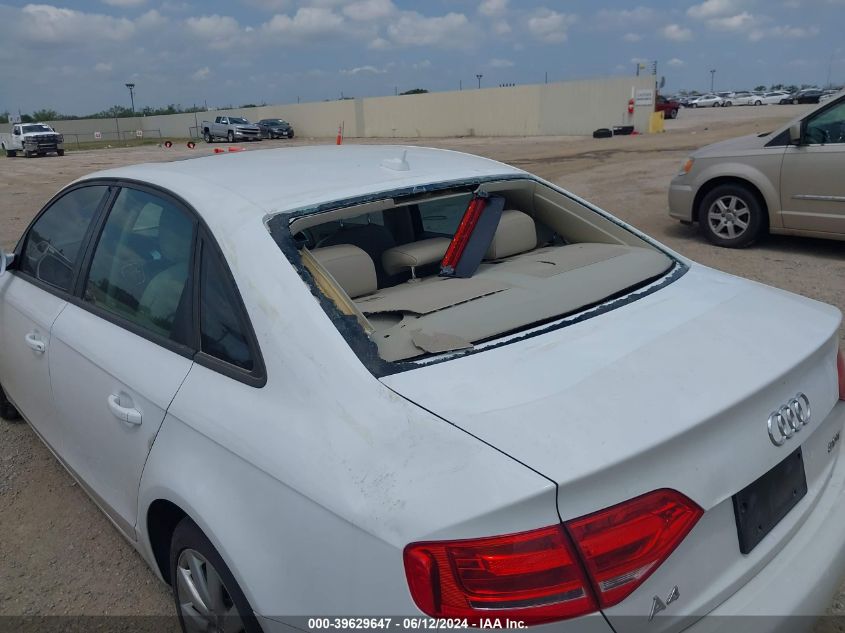 2012 Audi A4 2.0T Premium VIN: WAUAFAFL5CN008089 Lot: 39629647