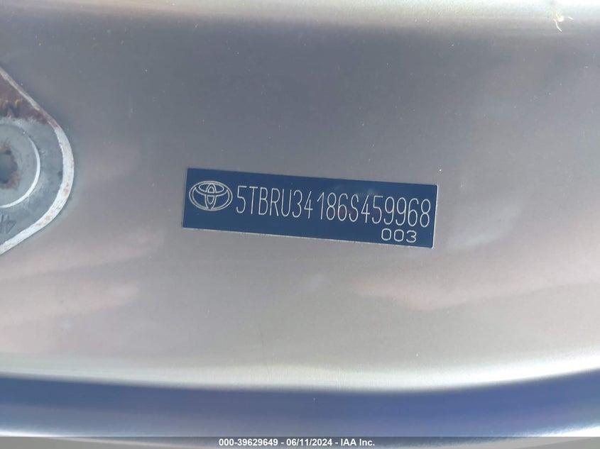 5TBRU34186S459968 2006 Toyota Tundra Sr5