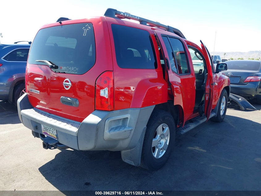 2008 Nissan Xterra S VIN: 5N1AN08UX8C513579 Lot: 39629716