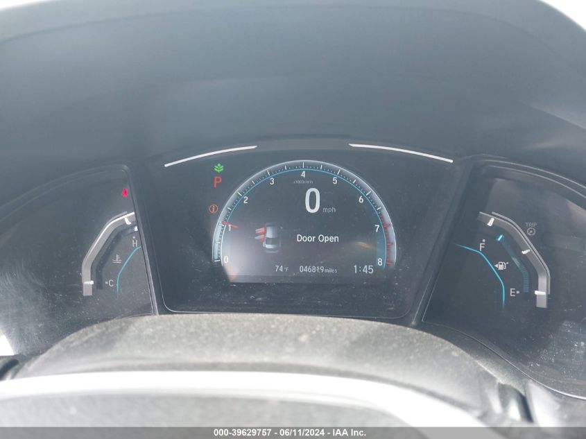 2019 Honda Civic Lx VIN: 2HGFC2F61KH568606 Lot: 39629757