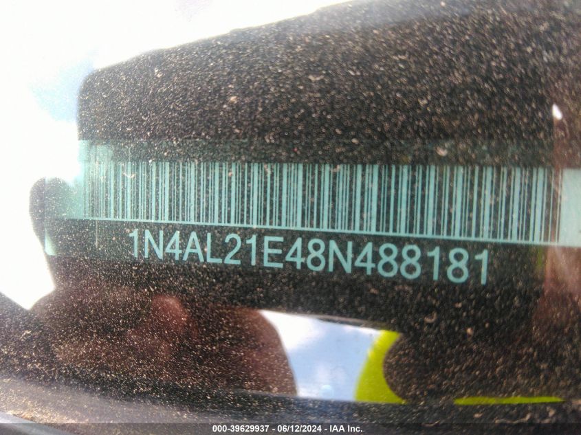 2008 Nissan Altima 2.5 S VIN: 1N4AL21E48N488181 Lot: 39629937