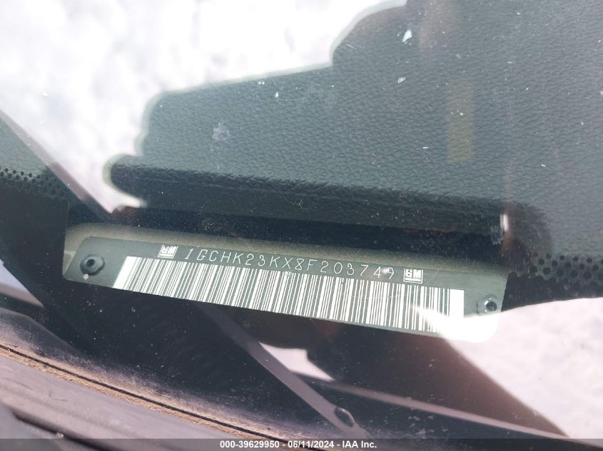 2008 Chevrolet Silverado 2500Hd Lt1 VIN: 1GCHK23KX8F203749 Lot: 39629950