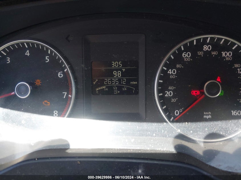 2012 Volkswagen Jetta 2.5L Se VIN: 3VWDP7AJ2CM308251 Lot: 39629986