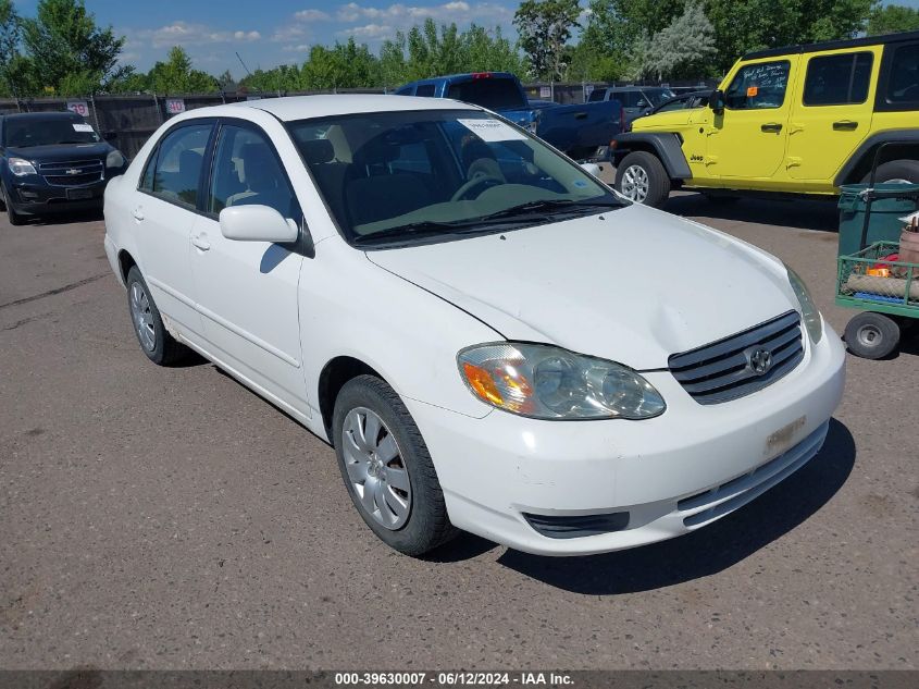 2003 Toyota Corolla Le VIN: JTDBR32E430012195 Lot: 39630007