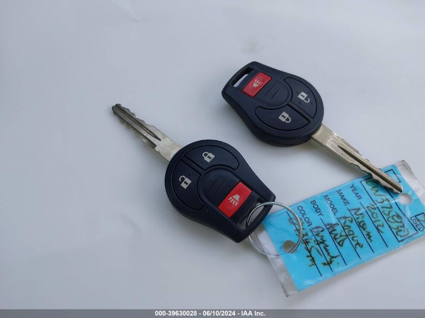 2012 Nissan Rogue S VIN: JN8AS5MV7CW375830 Lot: 39630028