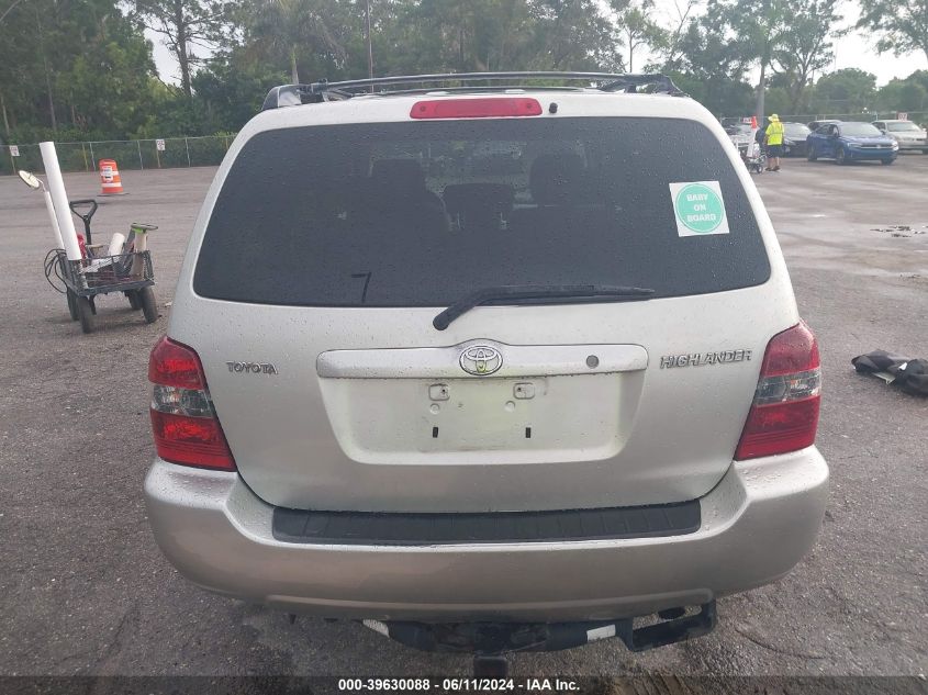 2005 Toyota Highlander VIN: JTEGD21A850112215 Lot: 39630088