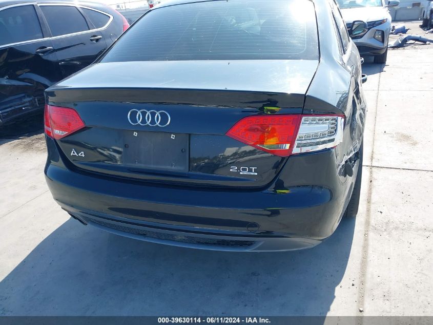 2012 Audi A4 2.0T Premium VIN: WAUHFAFL6CN013820 Lot: 39630114