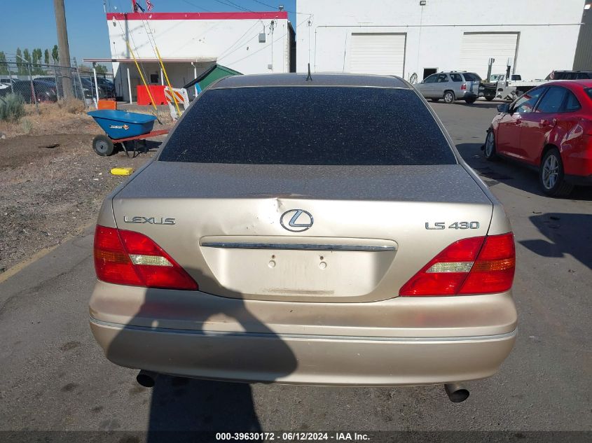 2001 Lexus Ls 430 VIN: JTHBN30F510039764 Lot: 39630172