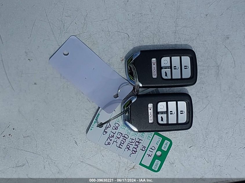 2019 Honda Pilot Ex-L VIN: 5FNYF6H55KB087323 Lot: 39630221