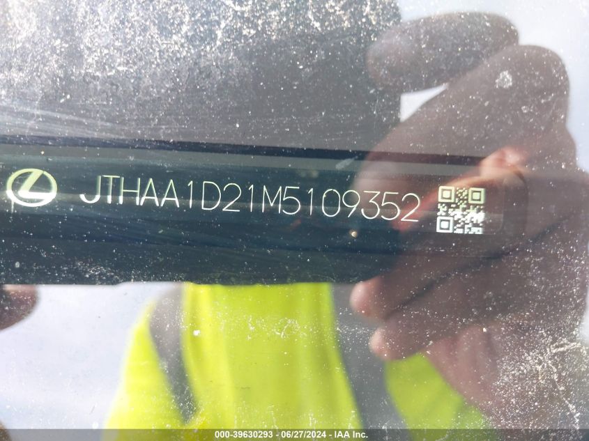 2021 Lexus Is 300 VIN: JTHAA1D21M5109352 Lot: 39630293