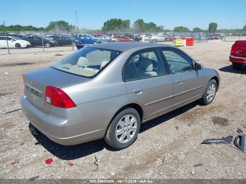 2003 Honda Civic Ex VIN: 1HGES26703L001606 Lot: 39630406