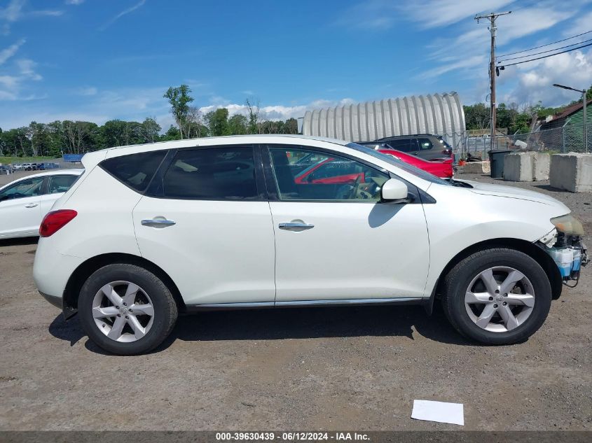 2009 Nissan Murano Sl VIN: JN8AZ18WX9W139821 Lot: 39630439